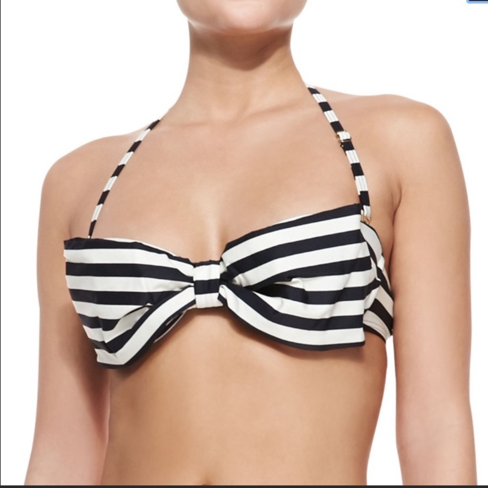 Kate Spade Georgina beach bow bikini top Large NWT
